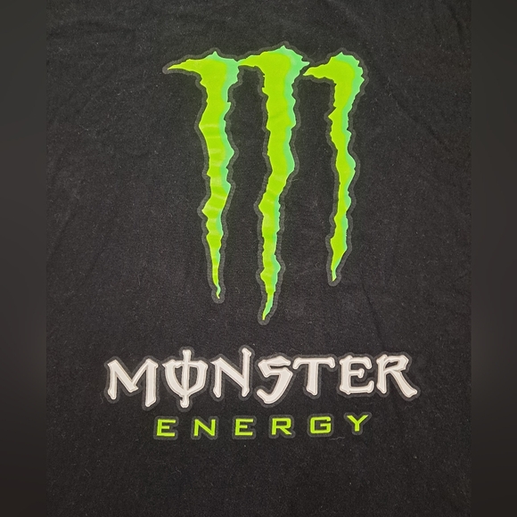 Monster Energy Adult T-shirt Medium Black/Neon Green Unisex "Unleash The Beast" - Picture 5 of 8